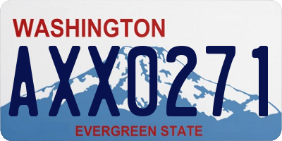 WA license plate AXX0271