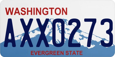WA license plate AXX0273