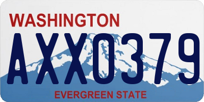 WA license plate AXX0379