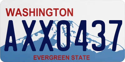 WA license plate AXX0437