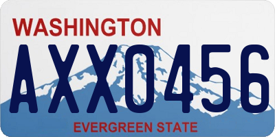 WA license plate AXX0456