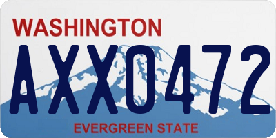WA license plate AXX0472
