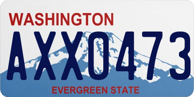 WA license plate AXX0473