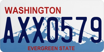 WA license plate AXX0579