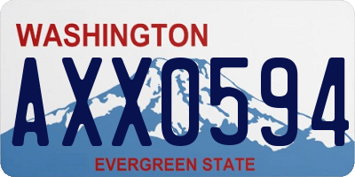 WA license plate AXX0594