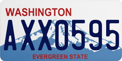 WA license plate AXX0595