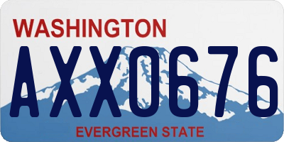 WA license plate AXX0676