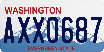 WA license plate AXX0687