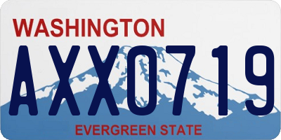 WA license plate AXX0719