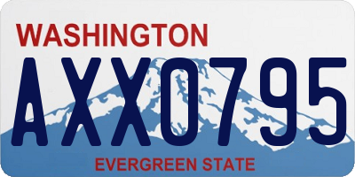 WA license plate AXX0795