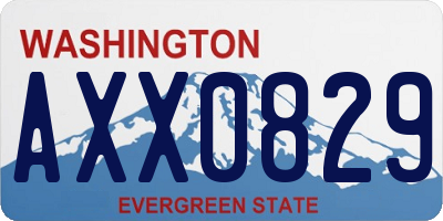 WA license plate AXX0829