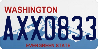 WA license plate AXX0833