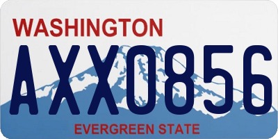 WA license plate AXX0856