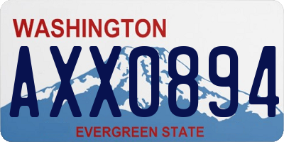 WA license plate AXX0894