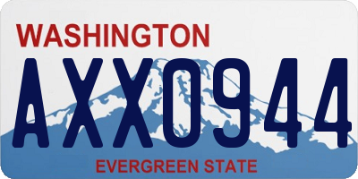 WA license plate AXX0944