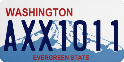 WA license plate AXX1011