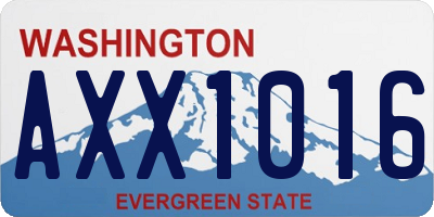 WA license plate AXX1016