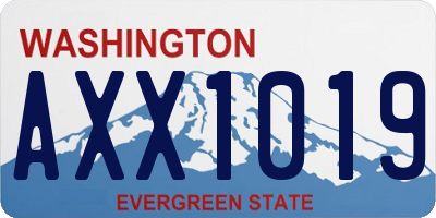 WA license plate AXX1019