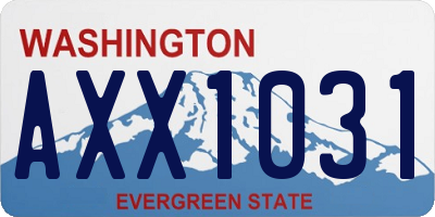 WA license plate AXX1031