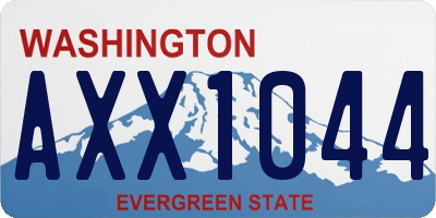 WA license plate AXX1044