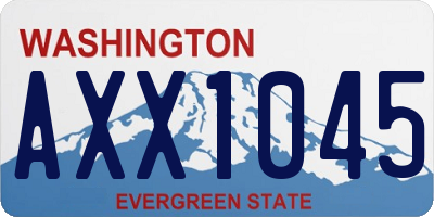 WA license plate AXX1045