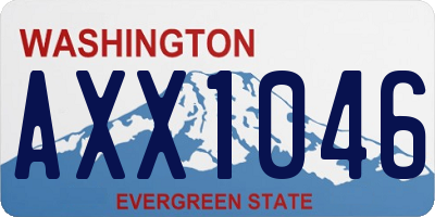 WA license plate AXX1046