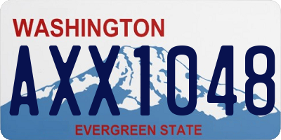 WA license plate AXX1048