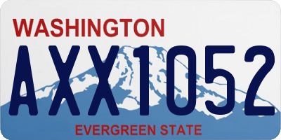 WA license plate AXX1052