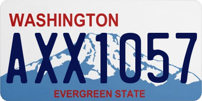 WA license plate AXX1057