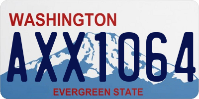 WA license plate AXX1064