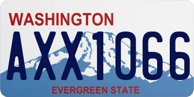 WA license plate AXX1066