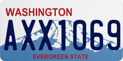 WA license plate AXX1069