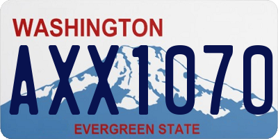 WA license plate AXX1070