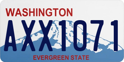 WA license plate AXX1071
