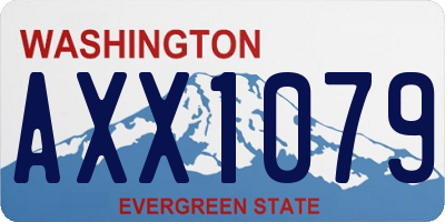WA license plate AXX1079