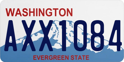 WA license plate AXX1084