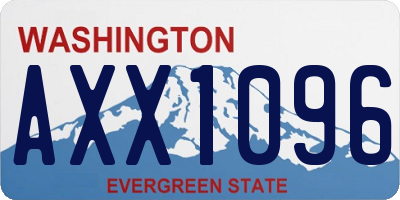 WA license plate AXX1096