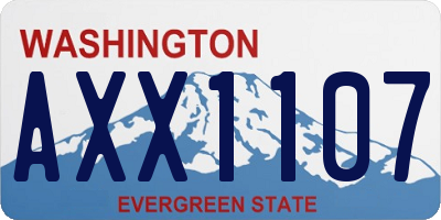 WA license plate AXX1107
