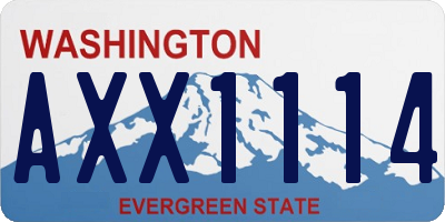 WA license plate AXX1114