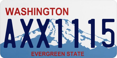 WA license plate AXX1115