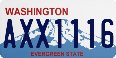 WA license plate AXX1116