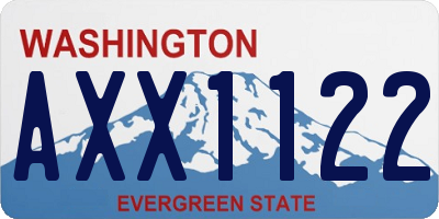 WA license plate AXX1122