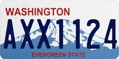 WA license plate AXX1124