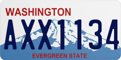 WA license plate AXX1134