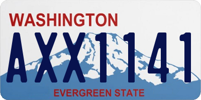WA license plate AXX1141