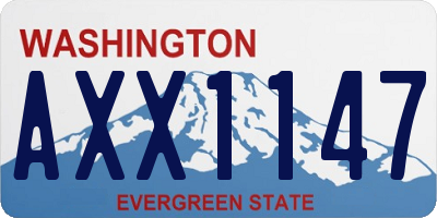 WA license plate AXX1147