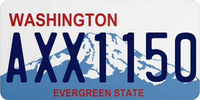 WA license plate AXX1150