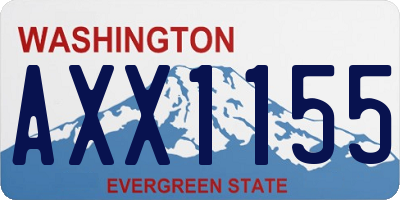 WA license plate AXX1155