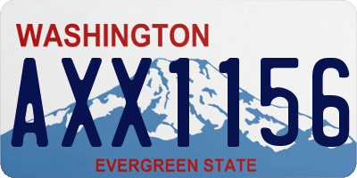 WA license plate AXX1156