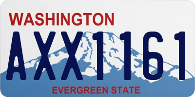 WA license plate AXX1161